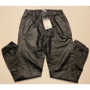 NWT - Calvin Klein Faux Leather Joggers
